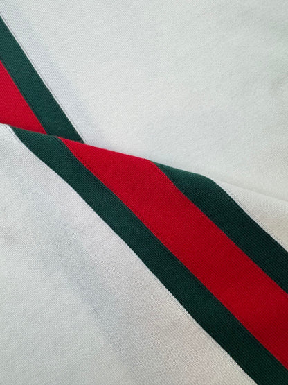 Gucci Knit cotton T-shirt with Web intarsia "White"