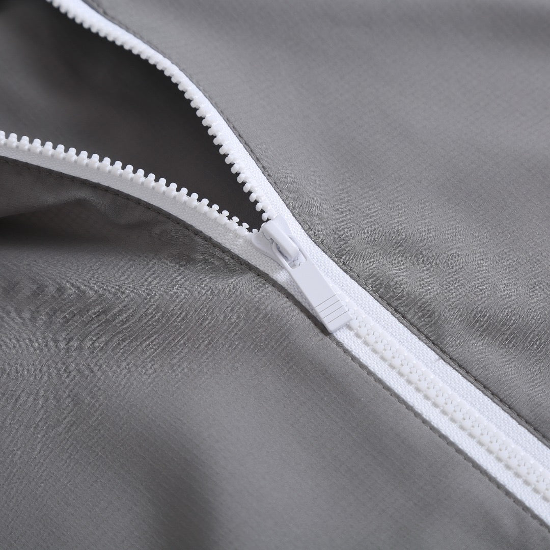 Thom Browne 4-Bar Stripe Hooded Jacket "Gray"