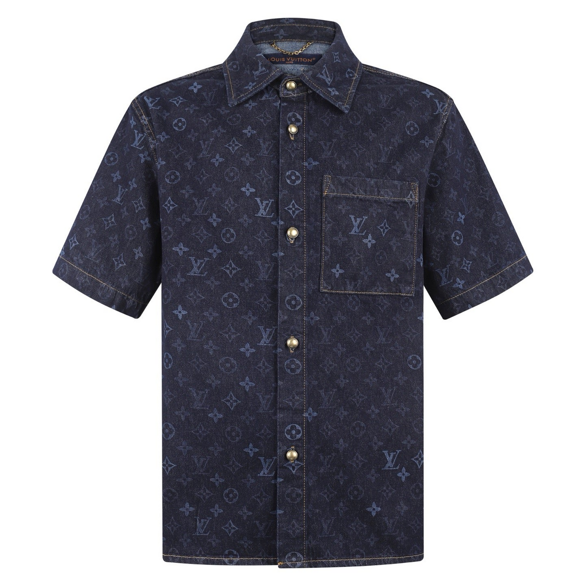 Louis Vuitton Monogram Denim Short-Sleeved Shirt