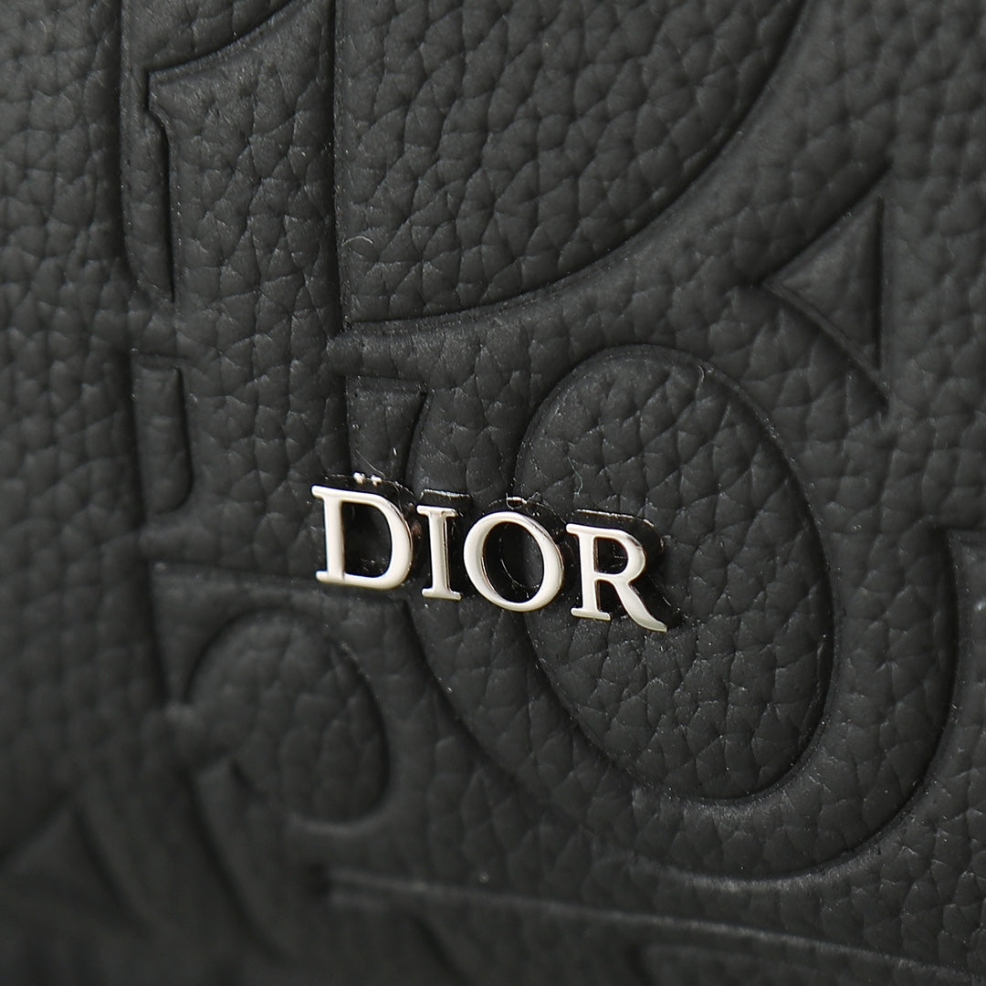 Dior Rider Zipped Backpack "Black Dior Gravity Grained Leather and Black Grained Calfskin"