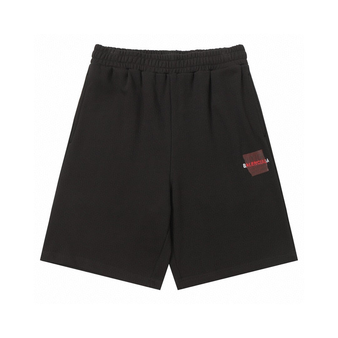 Balenciaga Shorts "Black-Red"