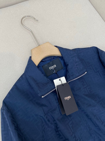 Fendi FF Monogram Bomber Jacket "Blue"