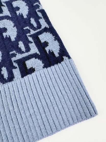 Dior Oblique Sweater "Blue Wool Jacquard"