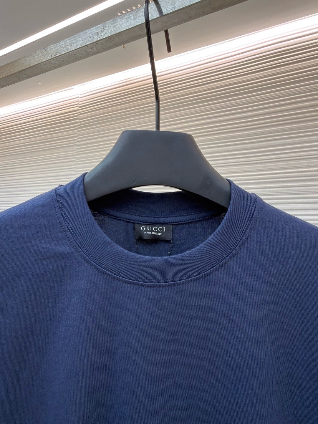 Gucci Cotton Silk Jersey T-shirt "Dark Blue"