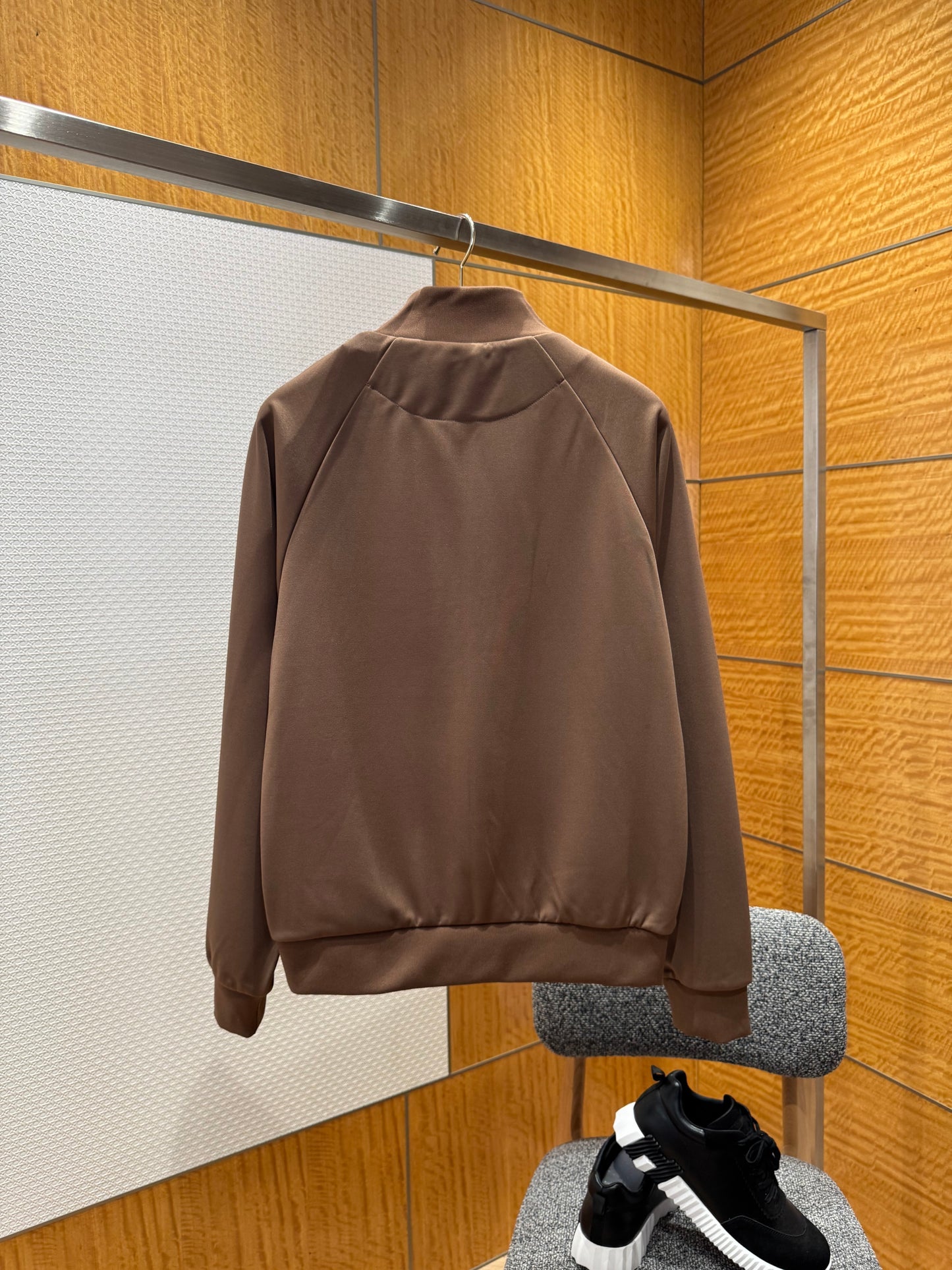 Prada Technical Fleece Blouson Jacket "Brown"