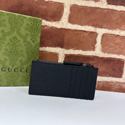 Gucci Rubber Effect Zip Coin Pouch Card Case