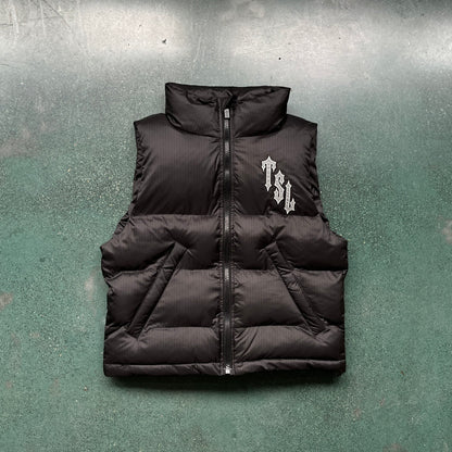 Trapstar Shooters Down Vest "Black-Reflective Logo"