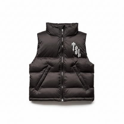 Trapstar Shooters Down Vest "Black-Reflective Logo"