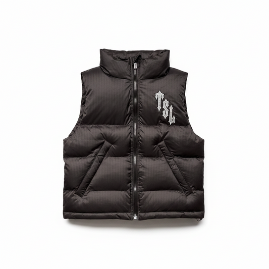 Trapstar Shooters Down Vest "Black-Reflective Logo"