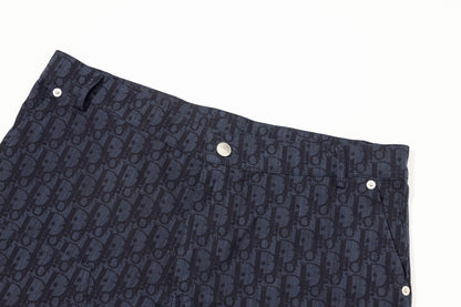 Dior Oblique Denim Shorts "Navy Blue"