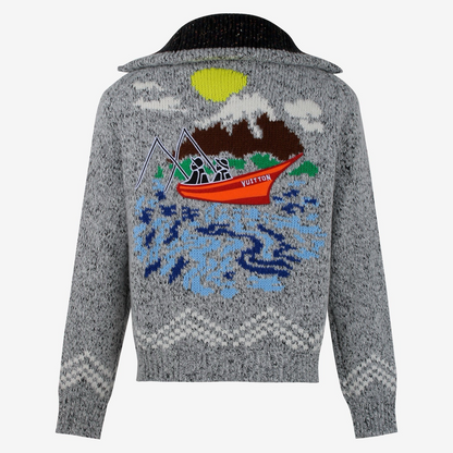 Louis Vuitton Zippered Knitted Blouson "Light Grey"