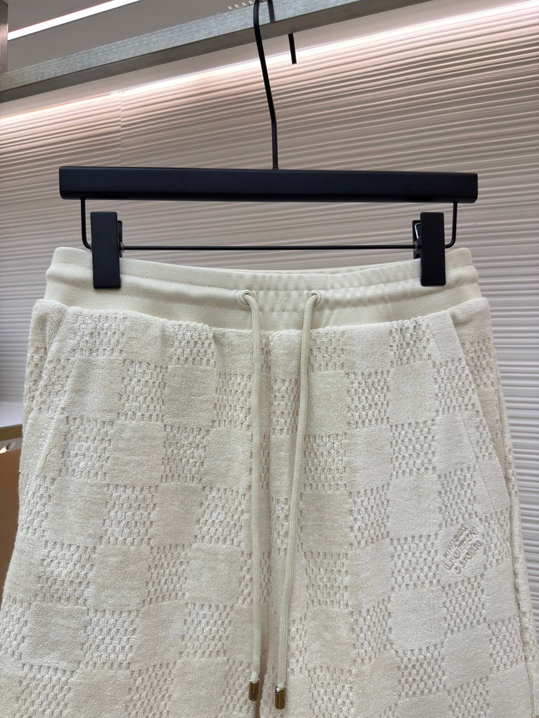 Louis Vuitton Damier French Terry Shorts "Light Beige"