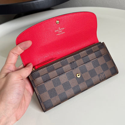 Louis Vuitton Emilie Wallet "Damier Ebene"