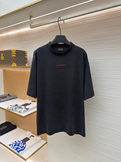 Balenciaga Back T-Shirt "Faded Black-Red"