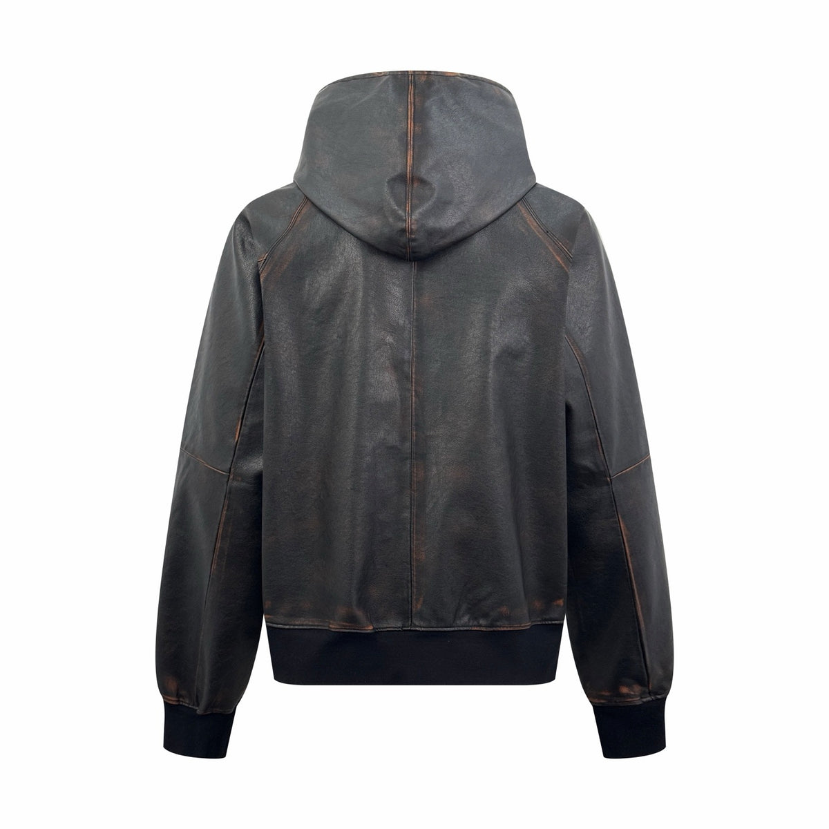 Prada Nappa Leather Hoodie "Black"