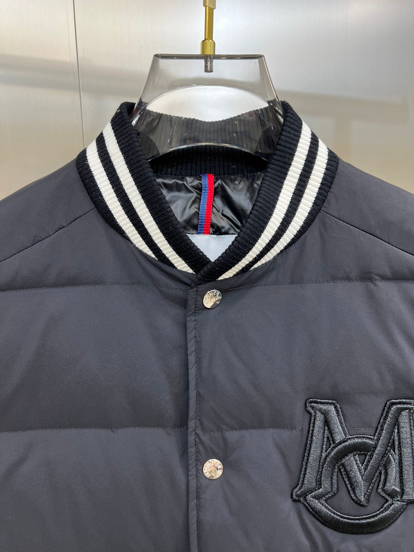 Moncler Bouchet Down Bomber Jacket "Black-White"