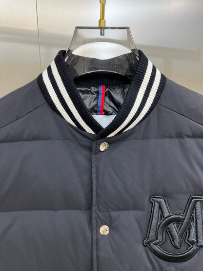 Moncler Bouchet Down Bomber Jacket "Black-White"