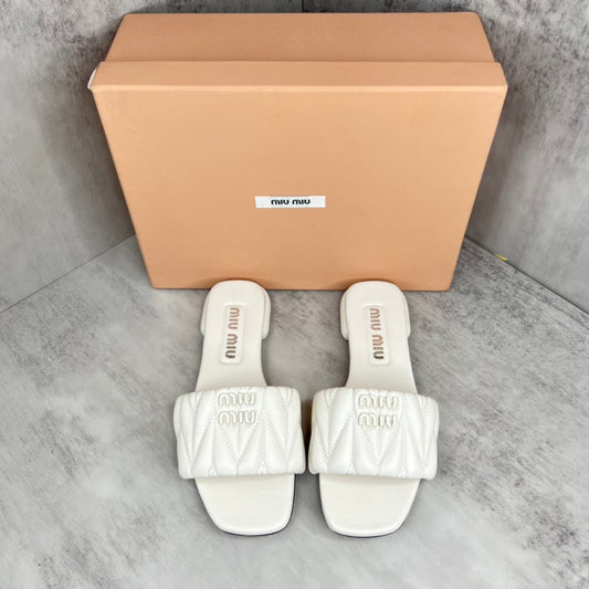 Miu Miu Slides "White"