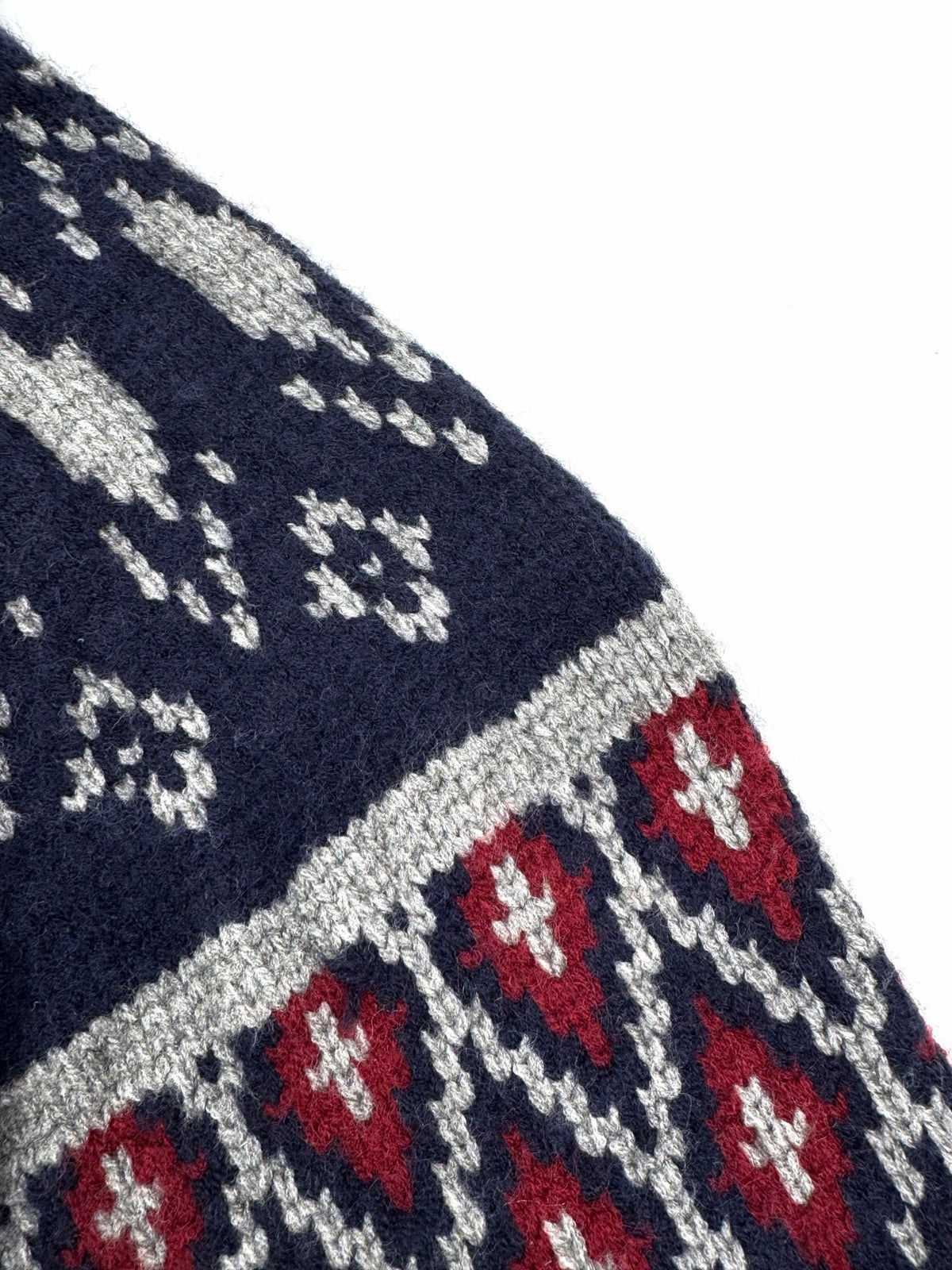 Loewe Wool Jacquard Zip-up Sweater "Blue"
