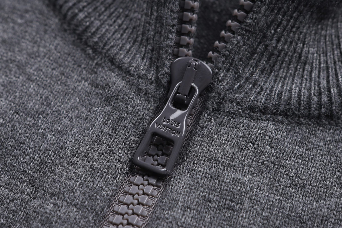 Louis Vuitton LVSE Inside-Out Zipped Through Cashmere Cardigan "Grey"