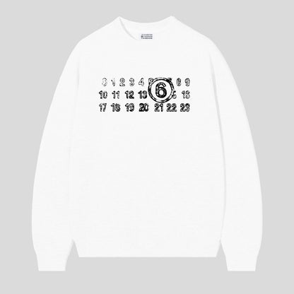 Maison Margiela Number Logo Sweatshirt "White-Black"