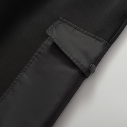 Prada Cotton Fleece Joggers with Re-Nylon Details "Black"