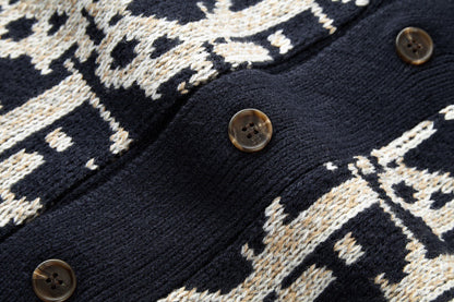 Dior Oblique Cardigan "Navy Blue Virgin Wool Jacquard"