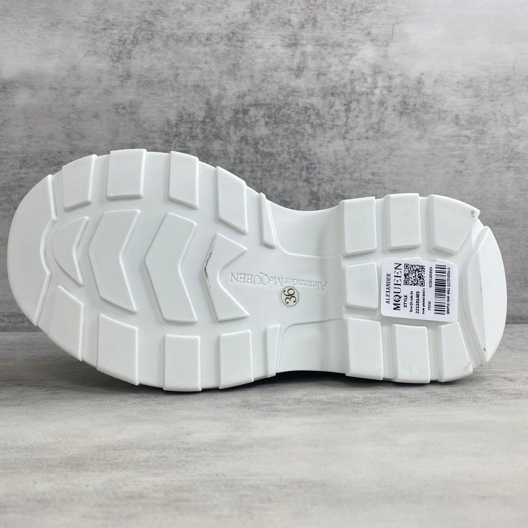 Alexander McQueen Tread Slick Chelsea Boots "Black-White"