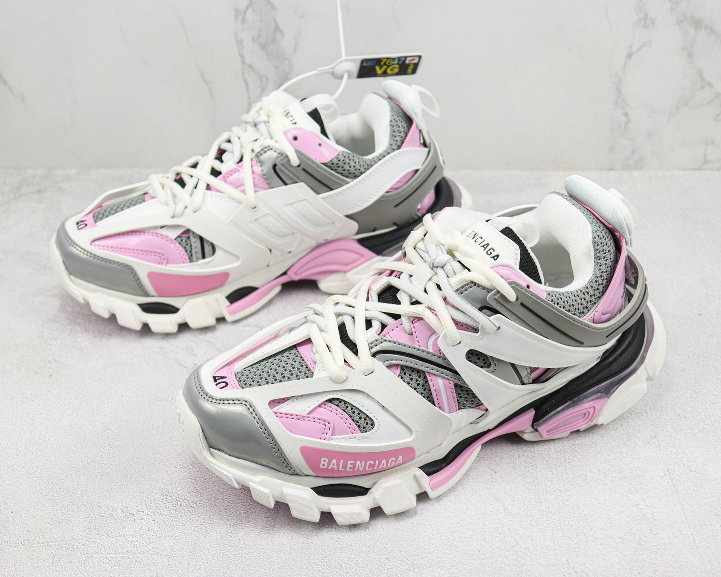 Balenciaga Track "White-Rose Pink-Grey"