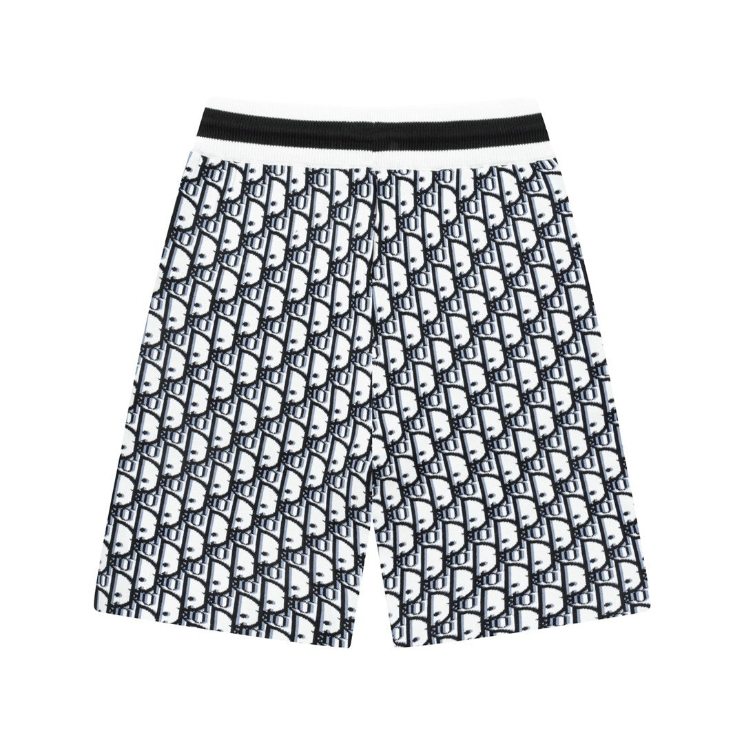 Dior Monogram Shorts "White-Black-Blue"