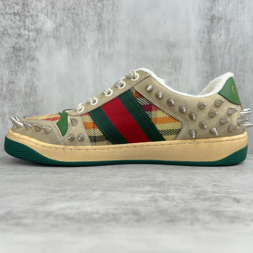 Gucci Screener "Beige-Green Spikes"