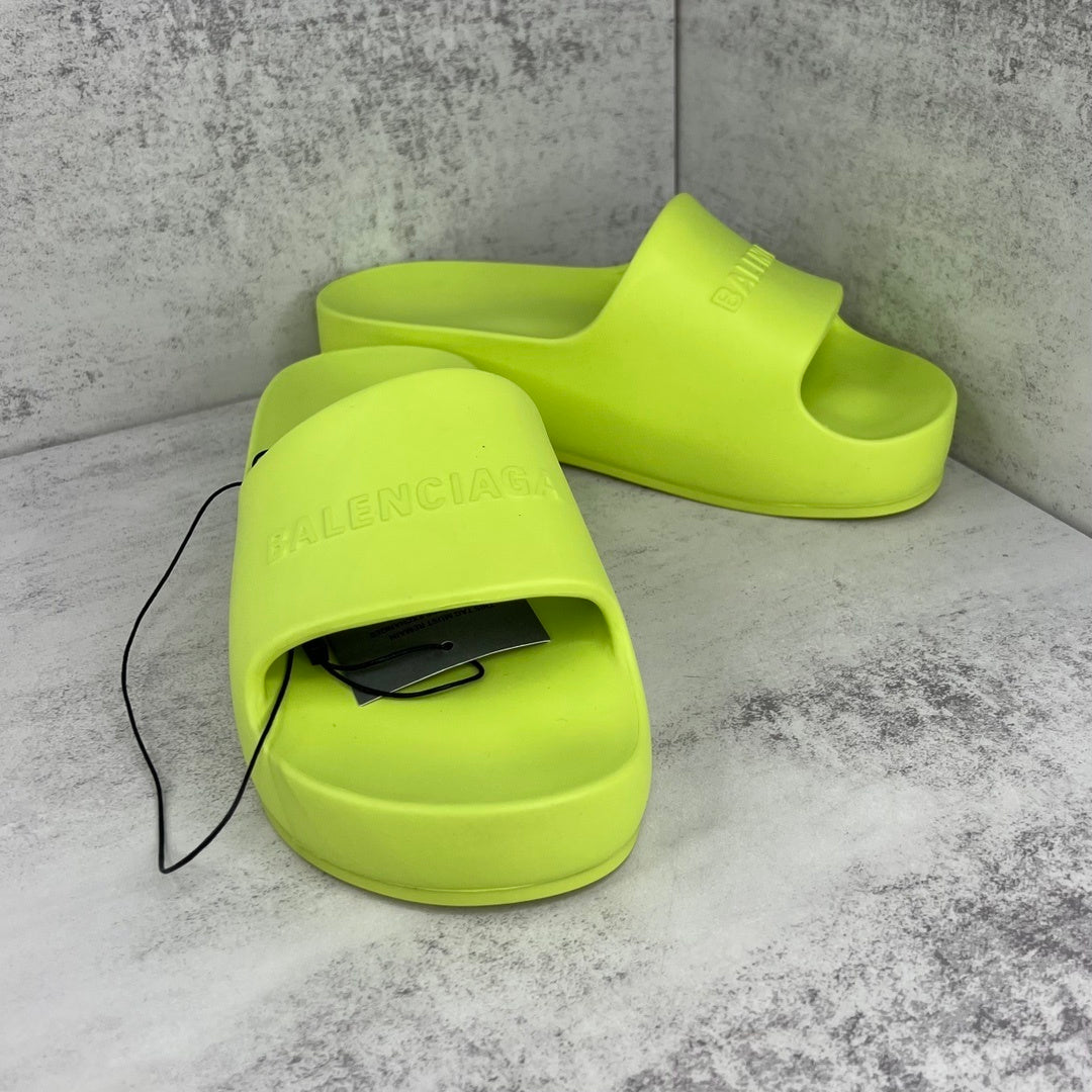 Balenciaga Chunky Slides "Lime"