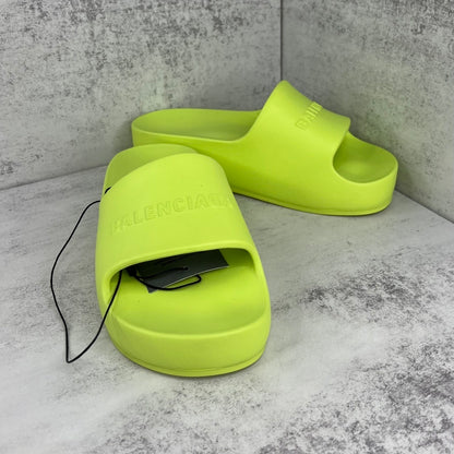 Balenciaga Chunky Slides "Lime"
