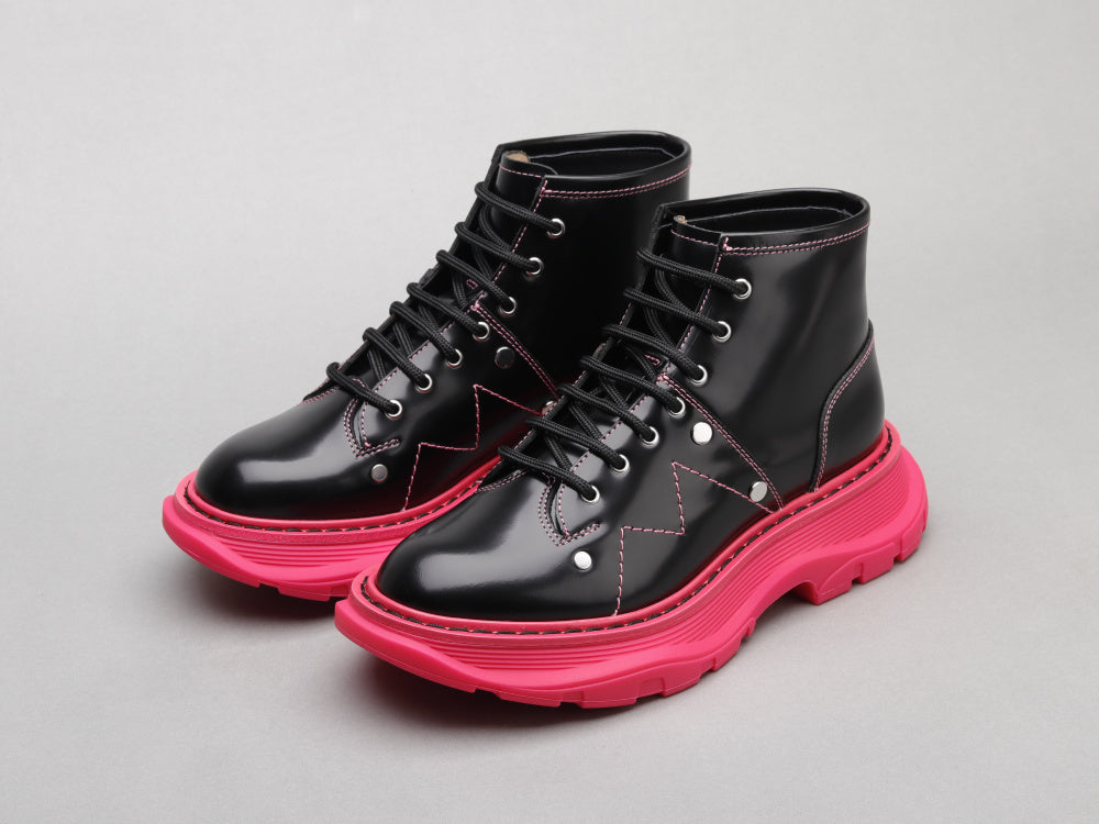 Alexander McQueen Ankle Boots "Black-Pink"
