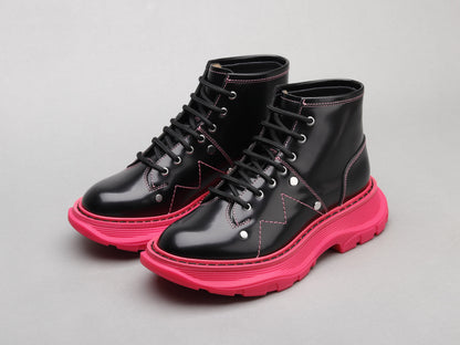 Alexander McQueen Ankle Boots "Black-Pink"