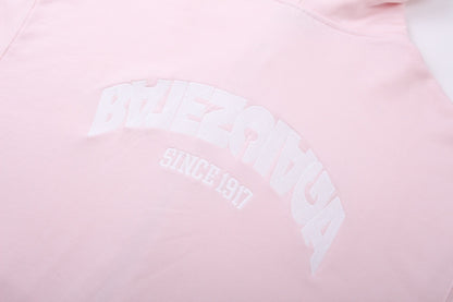 Balenciaga Round Backflip Zip-Up Hoodie "Pink-White"