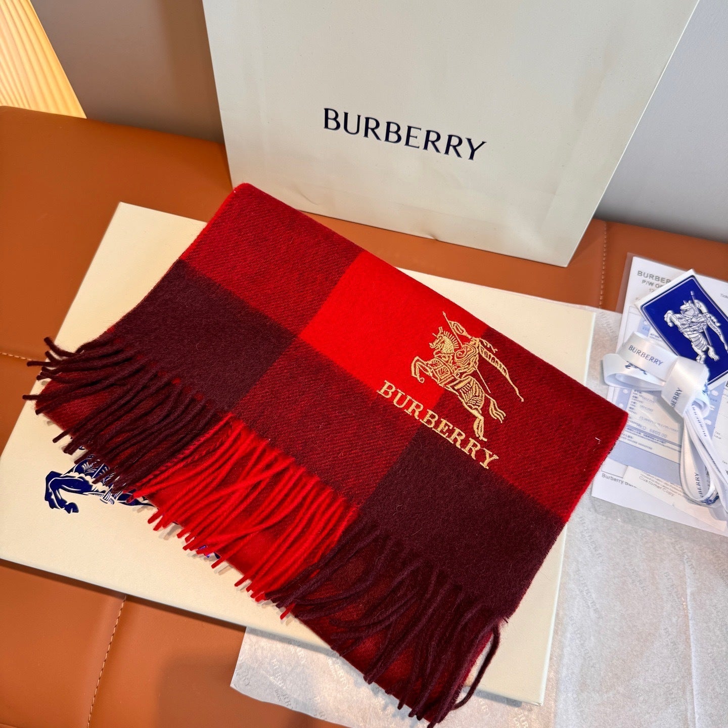 Burberry Cashmere Scarf "Red"