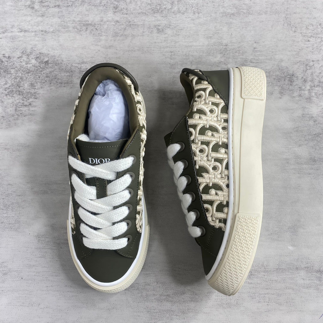 Dior B33  "Khaki Oblique Embroidery"