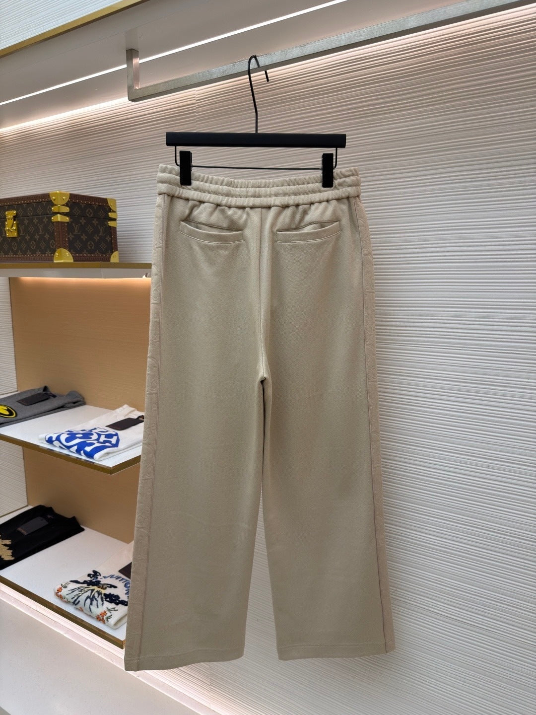 Dior Oblique Track Pants "Beige Cotton-Blend Jersey"