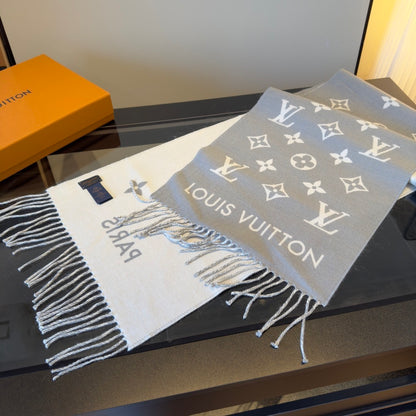 Louis Vuitton Monogram Scarf "Grey"