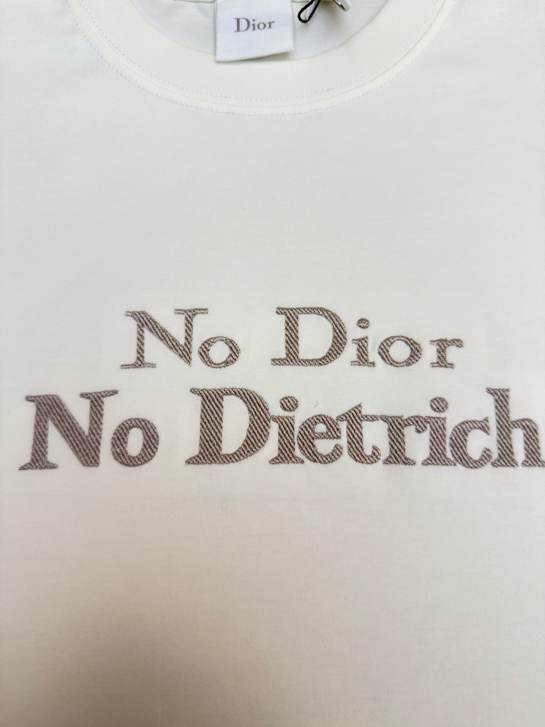 Dior T-Shirt with Embroidery "White Cotton Jersey"