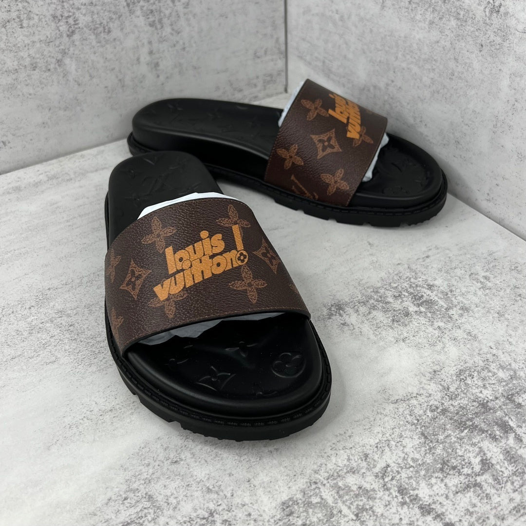 Louis Vuitton Slides "Brown-Black"