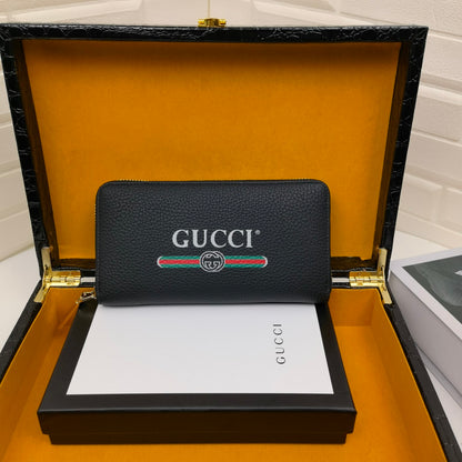 Gucci Print Zip Around Wallet