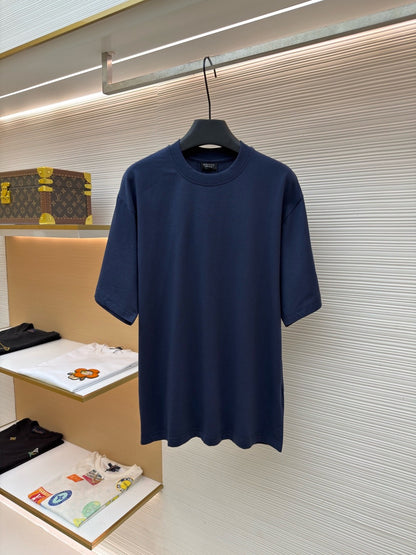 Gucci Cotton Silk Jersey T-shirt "Dark Blue"