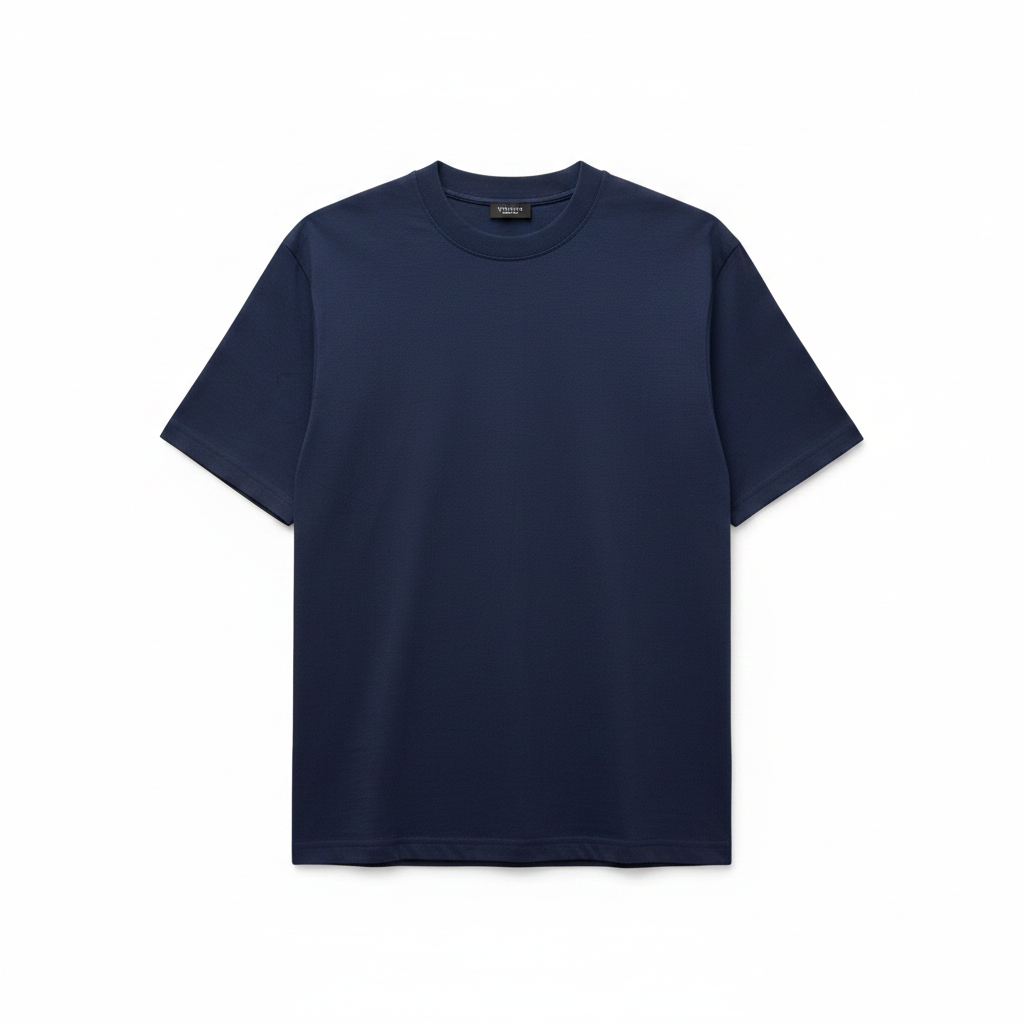 Gucci Cotton Silk Jersey T-shirt "Dark Blue"