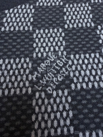 Louis Vuitton Damier Wool Crewneck Sweater "Washed Black"