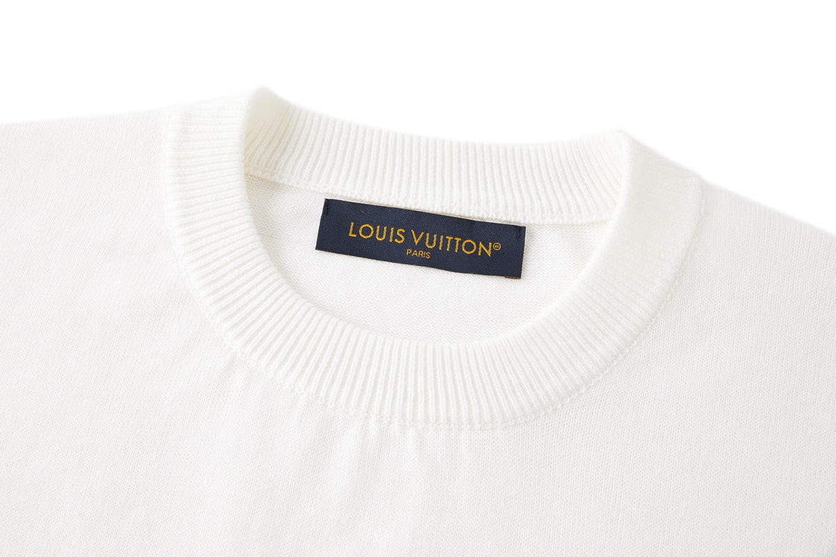 Louis Vuitton Short-Sleeved Signature Patch Crewneck "White"