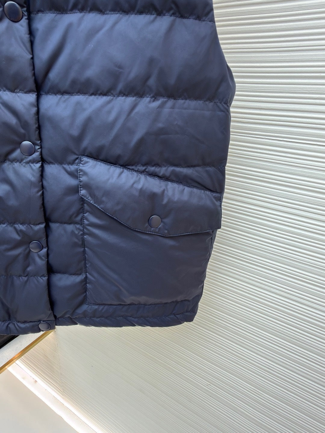 Miu Miu Technical Pongé Down Vest "Navy"