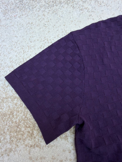 Louis Vuitton Damier Jacquard Short-Sleeved Crewneck "Purple Indigo"