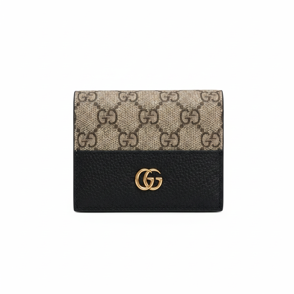 Gucci Bi-colour GG Marmont Card Case Wallet